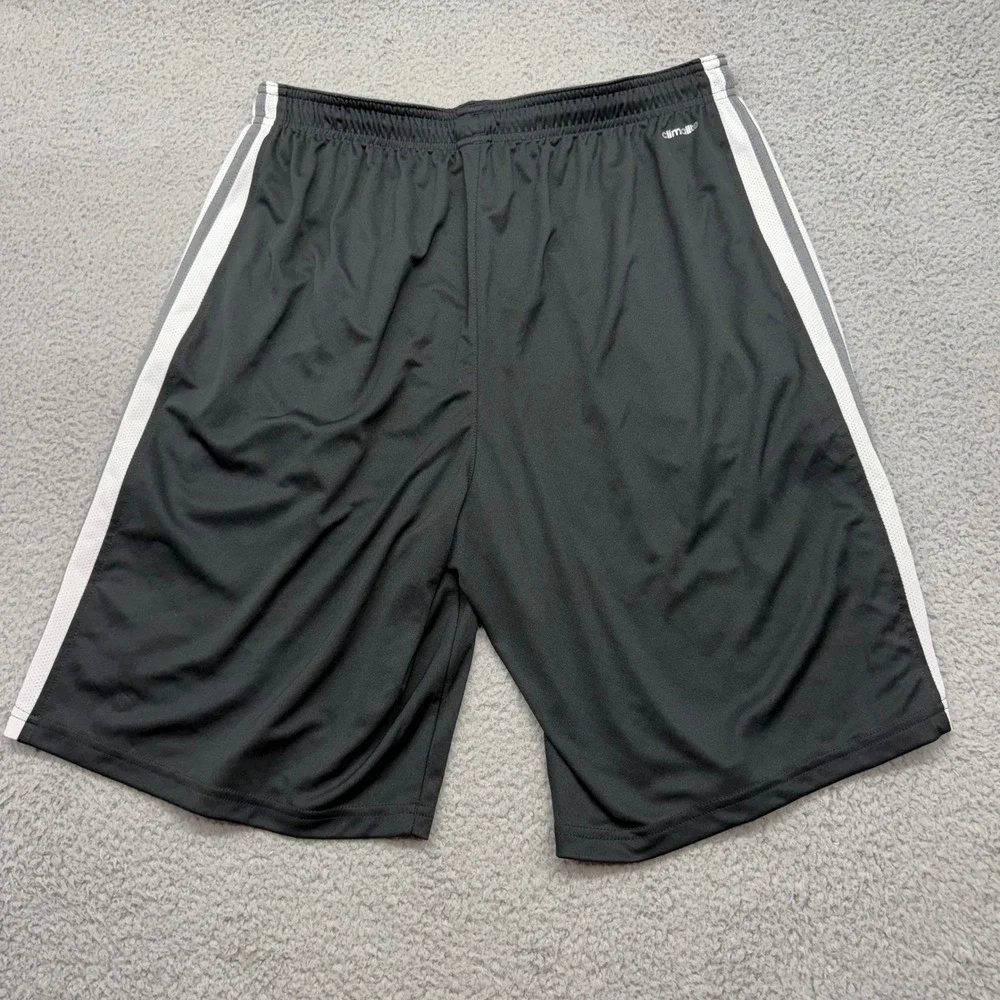 Adidas AA2927 Mens Large Black Climalite Performance 3-Stripe Basketball Shorts